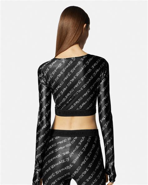 versace couture crop top|versace crop top sale.